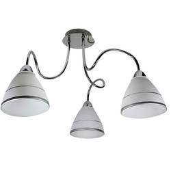 Lampa sufitowa chromowa szklany klosz 3x40W E14 Elf Candellux 33-72580