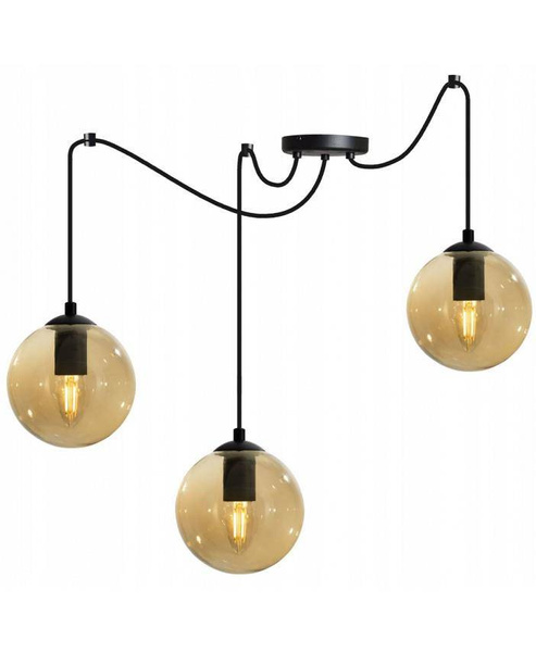 Industrialna lampa typu pająk szklane klosze kolory do wyboru