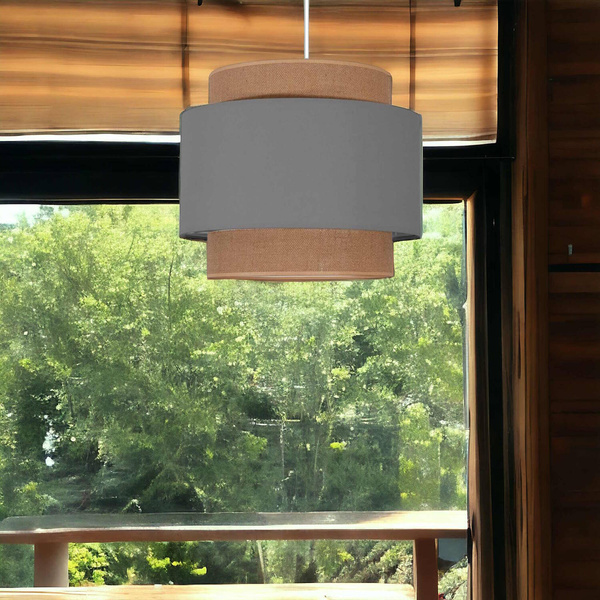 Lampa wisząca do pokoju dziecka w stylu Boho Szara 2xE27