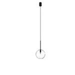 Nowoczesna lampa wisząca SPHERE S szklana kula śr.15 cm 10W | czarny