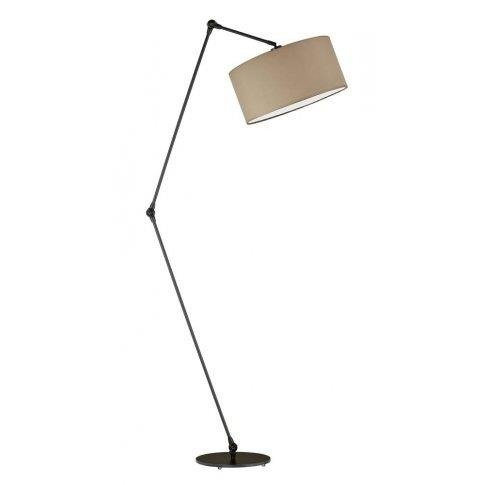 Nowoczesna regulowana lampa podłogowa BARI musztardowy abażur