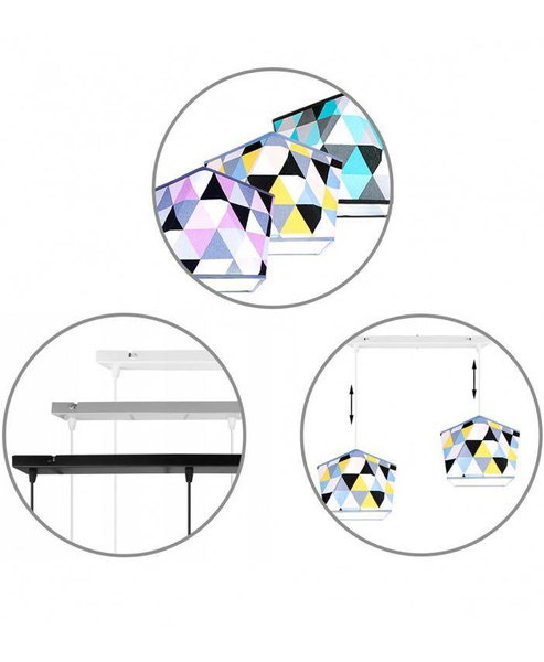Lampa wisząca do pokoju dziecka podwójna Diament