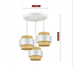 Lampa wisząca w stylu boho rattan biała 3