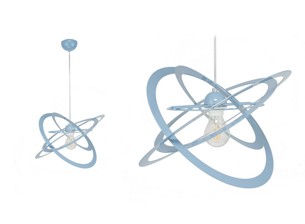 Lampa wisząca dla dziecka niebieska pastelowa Sferis 