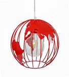 Lampa sufitowa do pokoju dziecka czerwona 1-punktowa Globus 1XE27 Led 