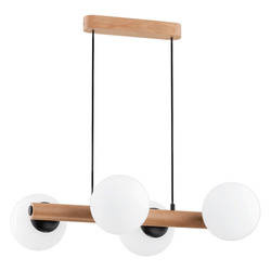 Minimalistyczna lampa do salonu ARAGON 4x E14 wys. 62cm | brązowy