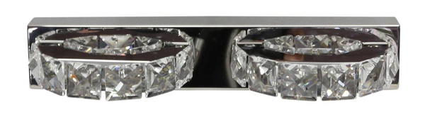 Lampa ścienna kinkiet 2X3W LED kryształki stal nierdzewna SHIPI 22-45300