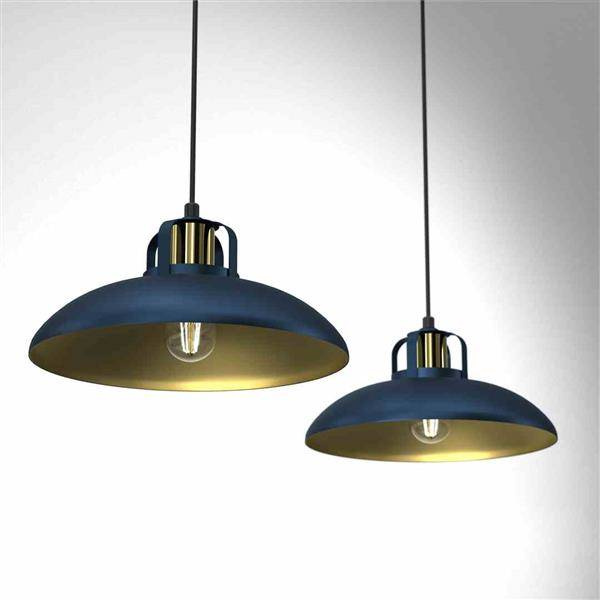 Lampa wisząca FELIX NAVY BLUE/GOLD 2xE27