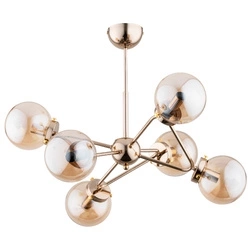 Lampa sufitowa ALFA TRYMER ZŁOTA 6xE14 72cm | 63073