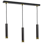 Nowoczesna lampa wisząca DANI BLACK/GOLD 3xGU10 MLP6240