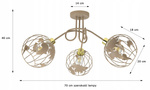  Lampa sufitowa do pokoju dziecka beżowa Zakręcony Globus 3XE27 Led  