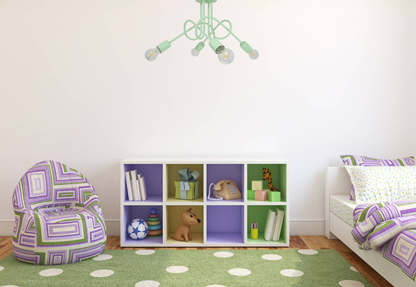  Lampa sufitowa do pokoju dziecięcego seledynowa Mondo 4 Loft