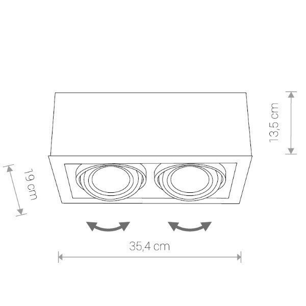 Lampa sufitowa BOX II Black ES111 