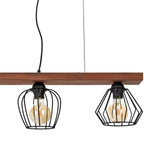 Lampa wisząca OZZY BLACK / WOOD 3xE27 60W MLP6252