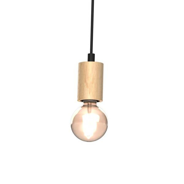 Lampa wisząca VIGA, MLP7965, czarny/drewno naturalne, 5x40W E27