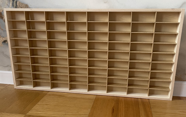 Półka na resoraki Hot Wheels drewniana organizer do pokoju dziecka naturalna 72