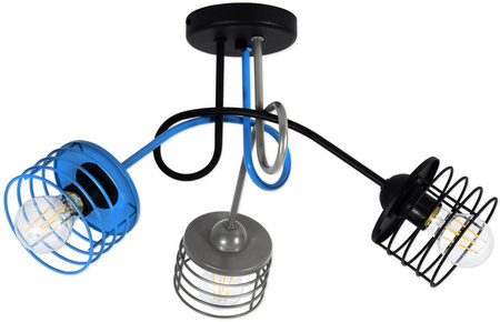 Lampa sufitowa do pokoju chłopca i dziewczynki nowoczesna Edison Koszyk 3