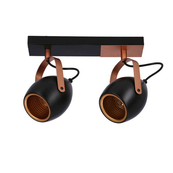 Lampa czarno-miedziana regulowana spot E14 2x40W Anica 92-81797