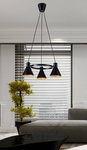 Lampa wisząca czarno-złota matowa sufitowa 3x40W More Candellux 33-71156