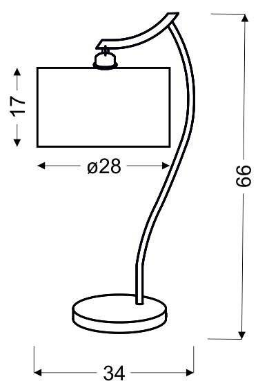 Lampka stołowa chrom/kremowa Draga 41-04239