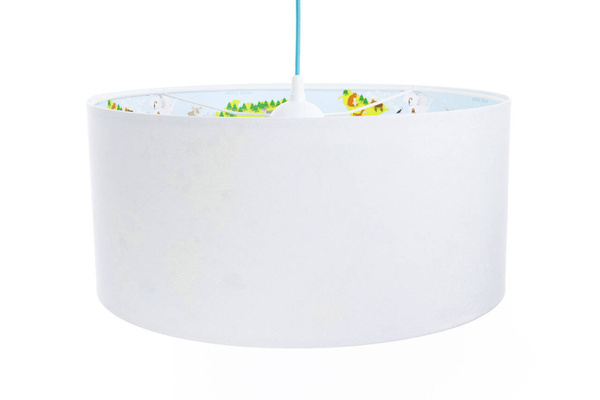 Lampa sufitowa do pokoju dziecięcego Mapa Świata Welur 60 cm