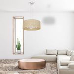 Lampa wisząca MARSHALL, MLP7490, biały/rattan, 3x60W E27 