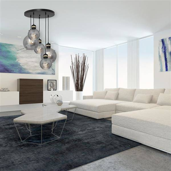 Lampa wisząca KOŁO OMEGA BLACK / GOLD MLP6534