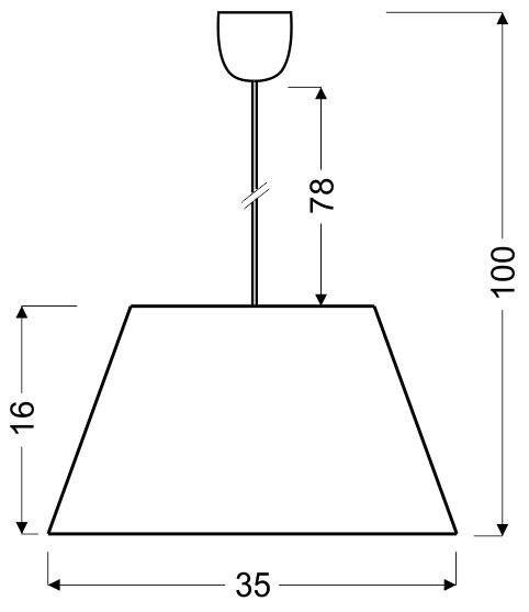 Lampa sufitowa wisząca Candellux standard 31-10001   E27 szary