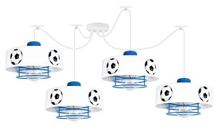 Lampa sufitowa do pokoju chłopca z motywem piłki nożnej pająk Mundial 4xE27 Led