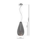 Lampa wisząca kropla PETRA chrom ML5480