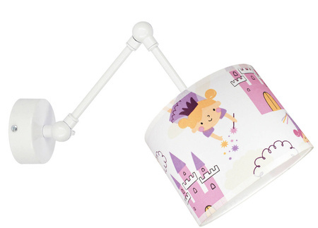 Lampa ścienna do pokoju dziewczynki różowa Wróżki