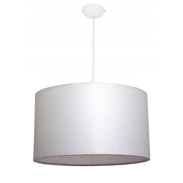 Biała lampa wisząca do pokoju dziecka z abażurem Adella 