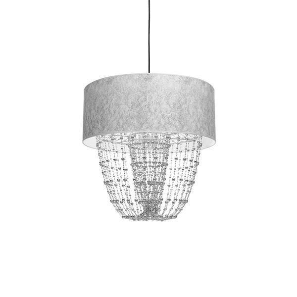 Nowoczesna lampa wisząca ALMERIA SILVER/CHROME 1xE27 MLP6437