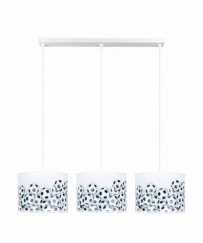 Lampa sufitowa dla chłopca z motywem piłkarskim abażury w piłki 3xE27 Led