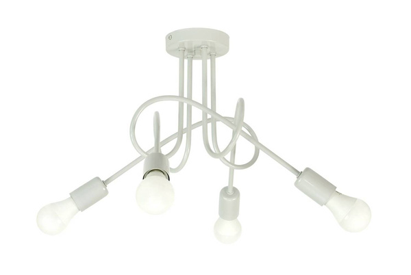  Lampa sufitowa do pokoju dziecka szara w stylu loft nowoczesna Mondo 4 Led