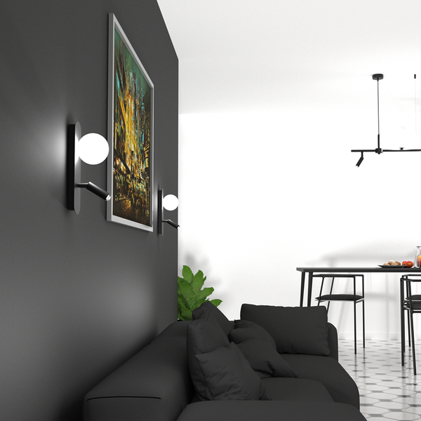 Stylowy Kinkiet SIRIO 2xG9  | Czarny