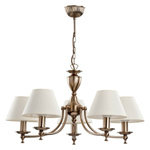 Żyrandol klasyczny SOFIA patyna/biały śr. 63cm