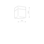 Lampa łazienkowa SIS square 10cm