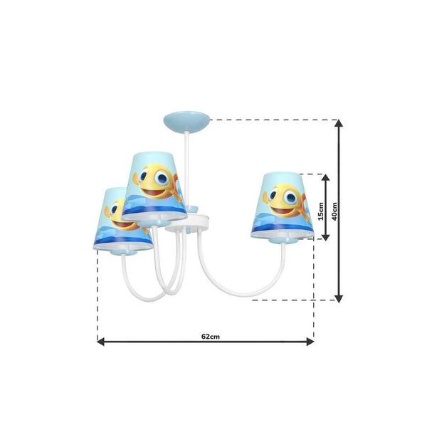 Lampa do pokoju dziecięco  RYBKA MiniMini 3xE14
