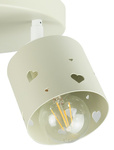 Lampa sufitowa do pokoju dziecka beżowa w serca 3xE27