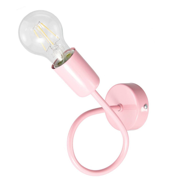 Lampa ścienna kinkiet do pokoju dziewczynki różowy w stylu loft Mondo 1xE27 Led 