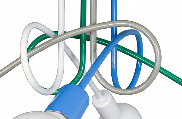 Lampa sufitowa do pokoju dziecka  kolorowa Tęczowy Zawijas 4xE27 Led 