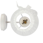 Kinkiet ścienny biały abażur z organzy 40W E27 Zefir Candellux 21-73785