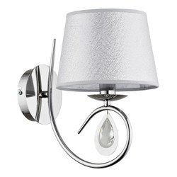 Nowoczesna lampa ścienna IZYDA I srebrny śr. 28cm