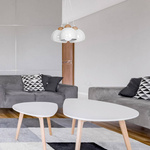 Lampa wisząca nowoczesna zwis kula DAMA III biały śr. 30cm