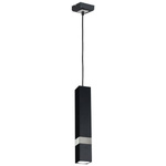 Nowoczesna lampa wisząca VIDAR BLACK/CHROME 1xGU10 MLP6287