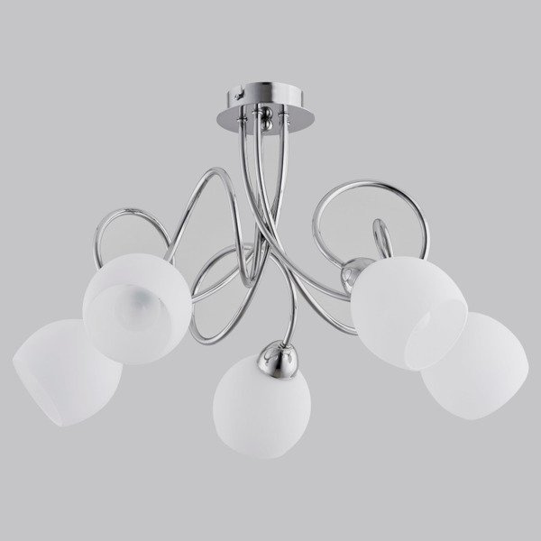 Lampa sufitowa FLORIDA V chrom/biały śr. 53cm