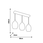 Nowoczesna lampa wisząca listwa BELIZE chrom ML5487