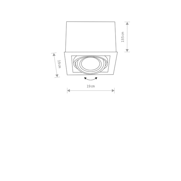 Lampa sufitowa BOX BLACK ES111 