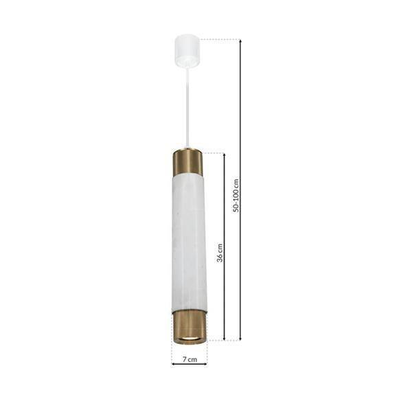 Nowoczesna lampa wisząca MARBLE WHITE/GOLD 1xGU10 ML6342